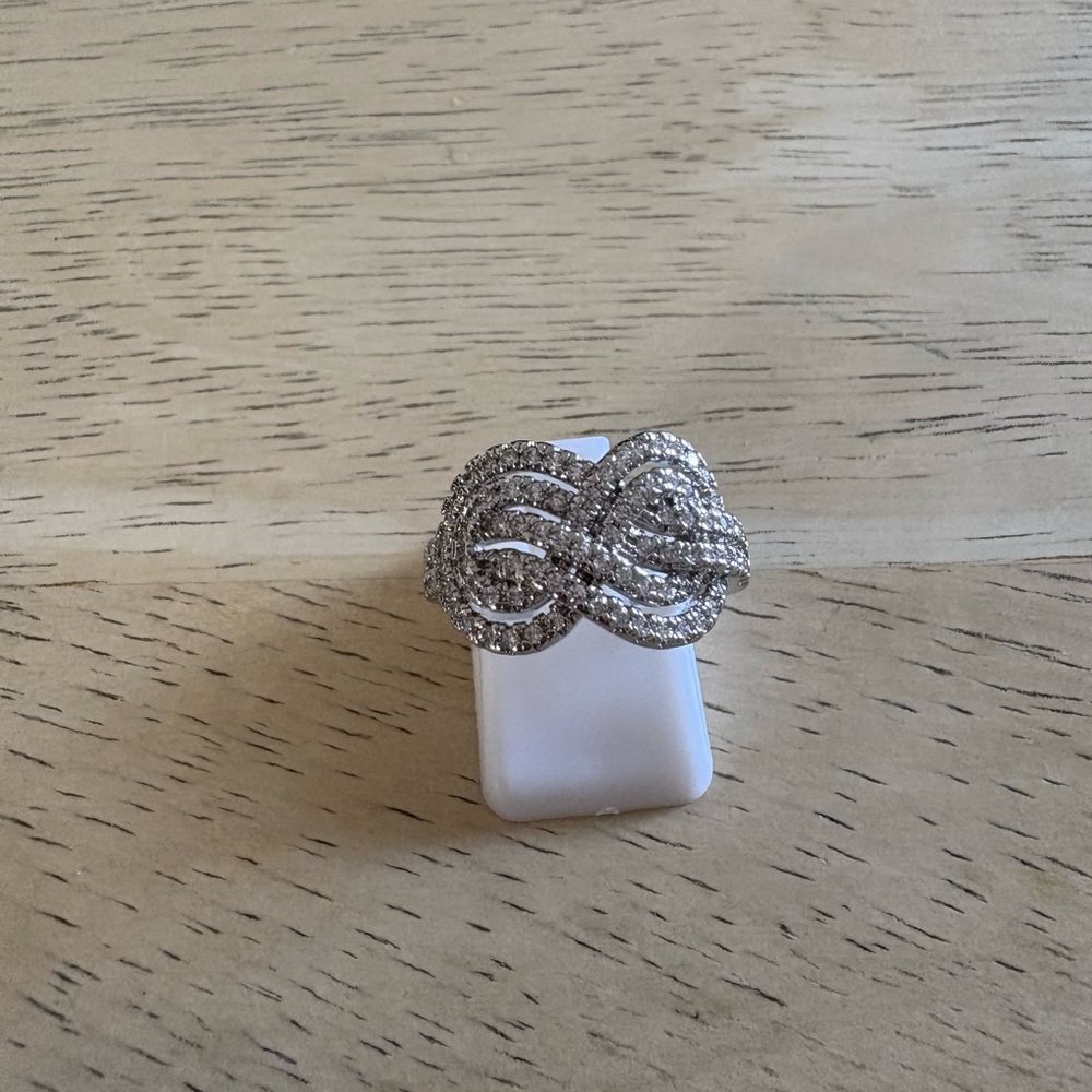 Dazzling Silver Infinity Ring